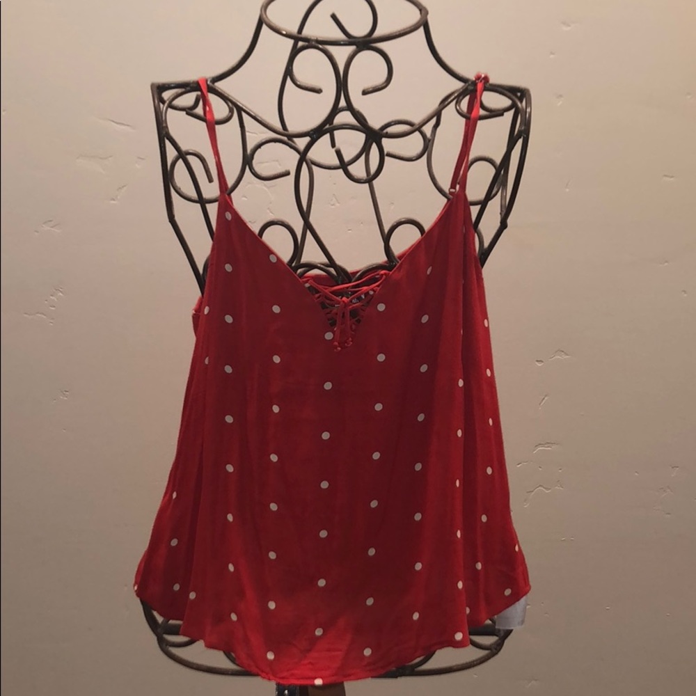 Reformation polka dot tank top